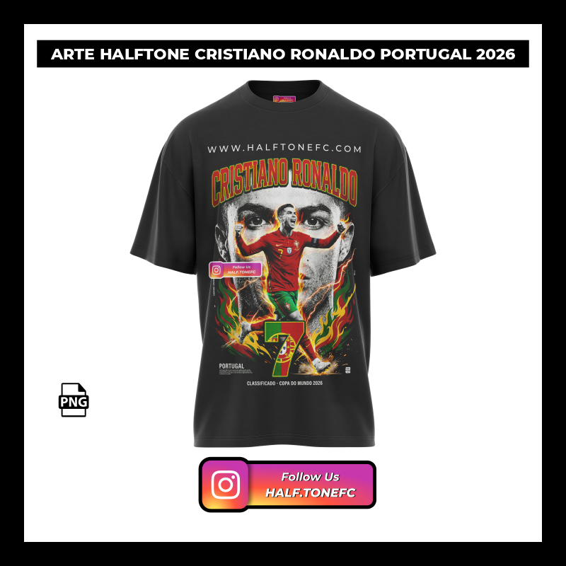 ARTE HALFTONE CRISTIANO RONALDO PORTUGAL 2026