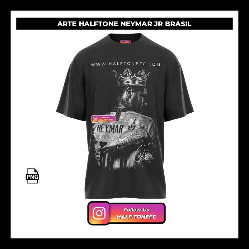 ARTE HALFTONE NEYMAR JR BRASIL