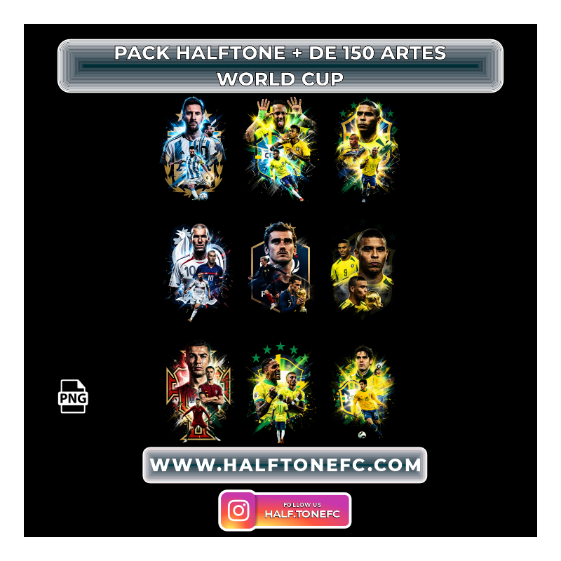 PACK HALFTONE + DE 150 ARTES WORLD CUP